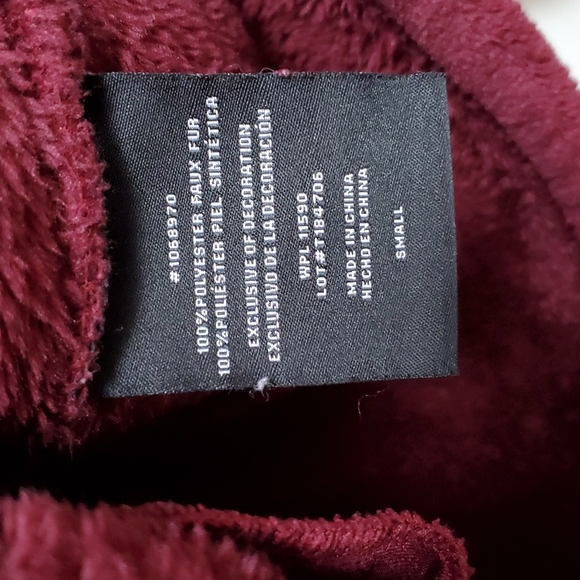 32 Degrees Full Zip Plush Teddy Bear Jacket Marlot Color Size S - Picture 12 of 13